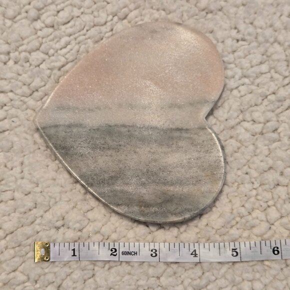 Pink & Gray Marble - Heart Shaped Trinket Dish / Catchall - Picture 3 of 4